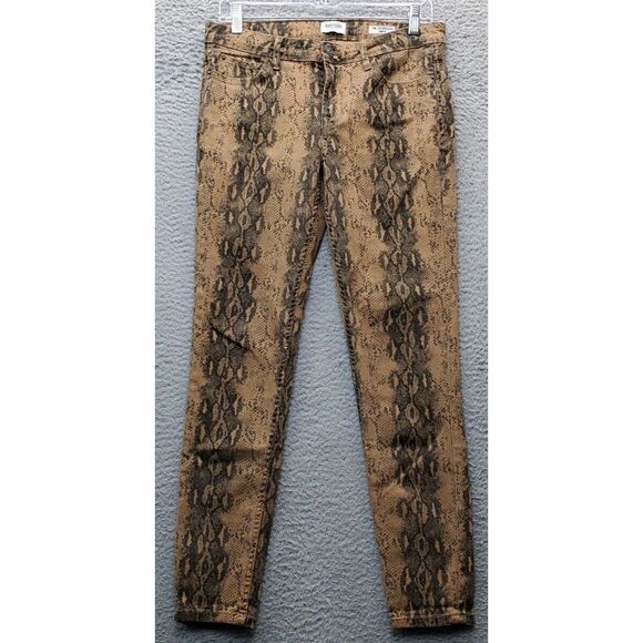 Kensie Jeans Women's 4/27‎ Multi Snakeskin Print The Effortless Ankle Flat Front - Picture 1 of 7